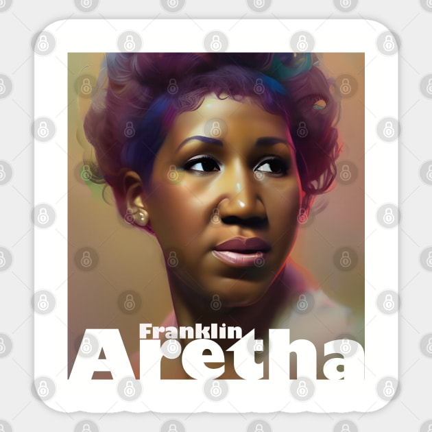 Aretha Franklin Sticker by IconsPopArt